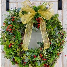 x Large fresh Festive Wreath x