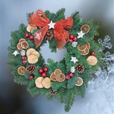 x Festive Advent door wreath Red x